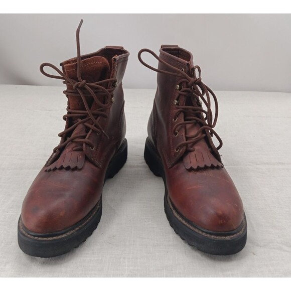 Double H Boots Women’s Size: 9 M Brown Lacer 9350 Roper Kiltie Boots - Picture 1 of 6